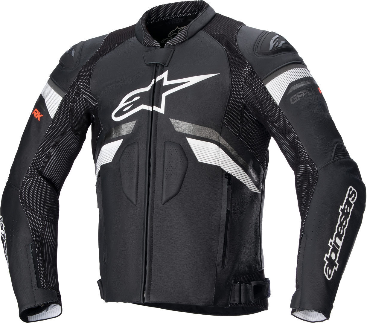 Alpinestars GP Plus R V3 Rideknit Chaqueta de cuero de motocicleta - Negro Blanco (54)