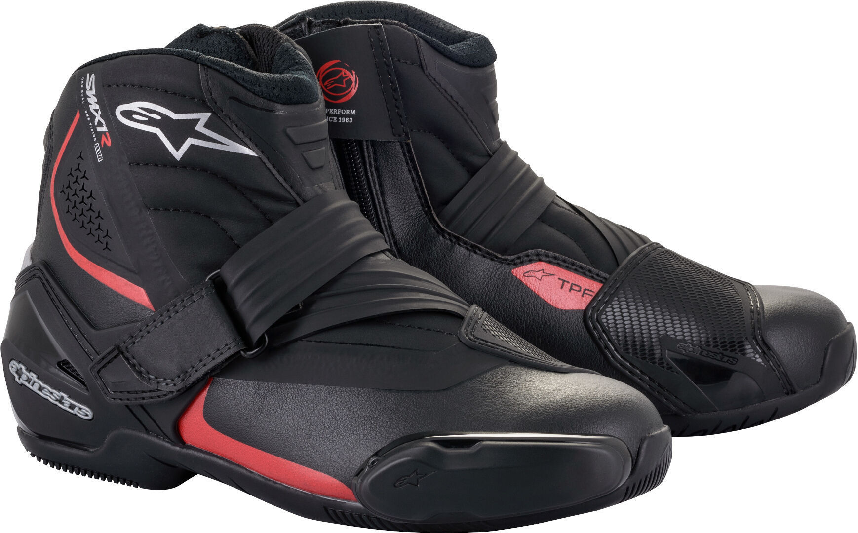 Alpinestars SM-1 R V2 Zapatos de motocicleta - Negro Rojo (44)