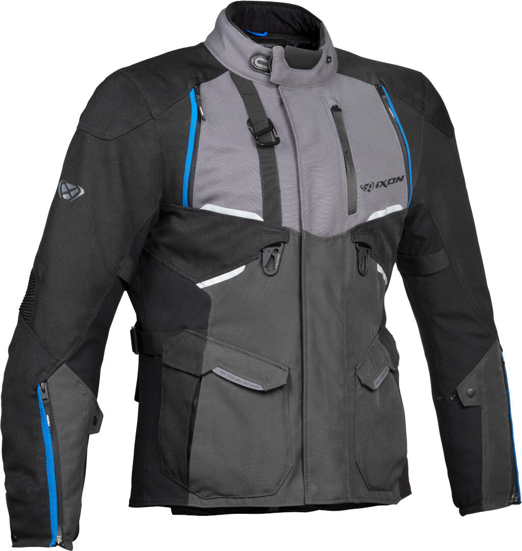 Ixon Eddas Chaqueta textil de motocicleta - Negro Gris Azul (S)