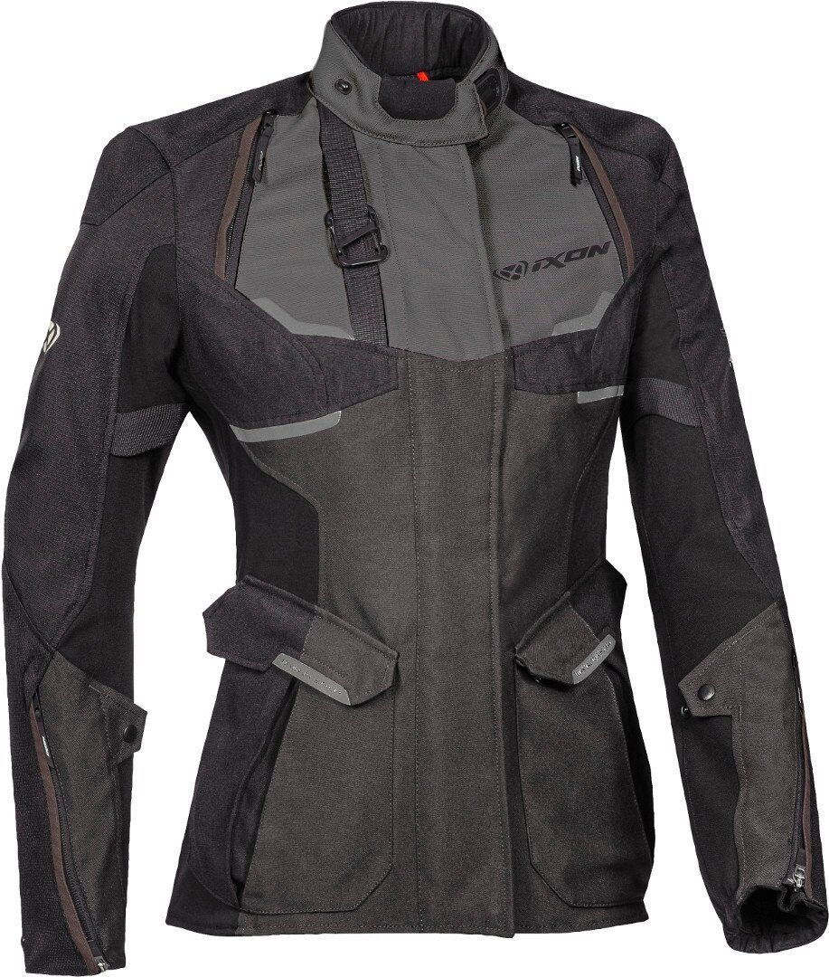 Ixon Eddas Chaqueta textil de motocicleta para damas - Negro Gris (M)