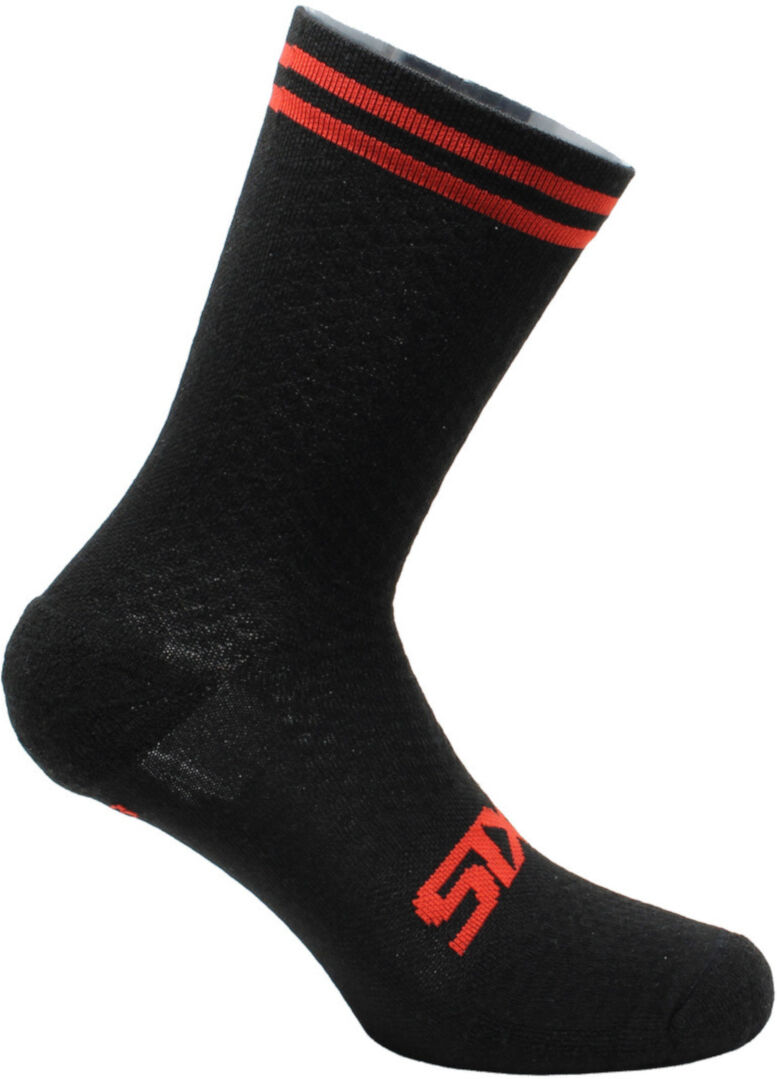 SIXS Merinos Calcetines - Negro Rojo (44 45 46 47)