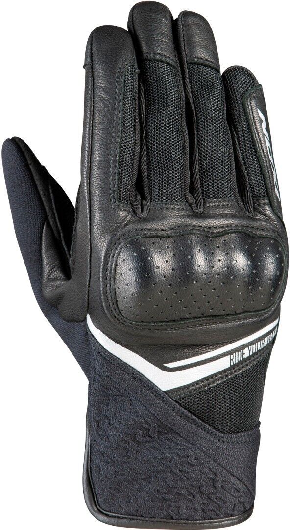 Ixon RS Launch Guantes de motocicleta para damas - Negro Plata (M)