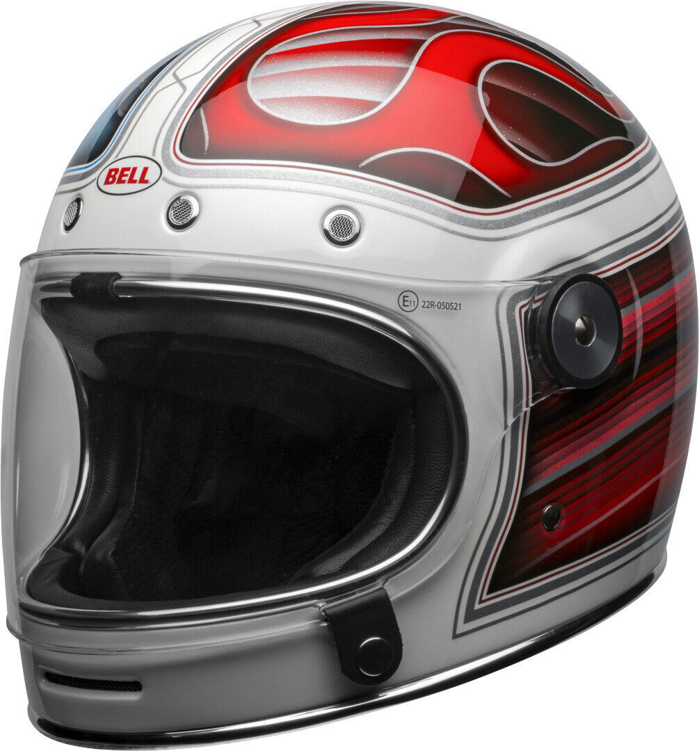 Bell Bullitt DLX Barracuda casco - Blanco Rojo Azul (S)