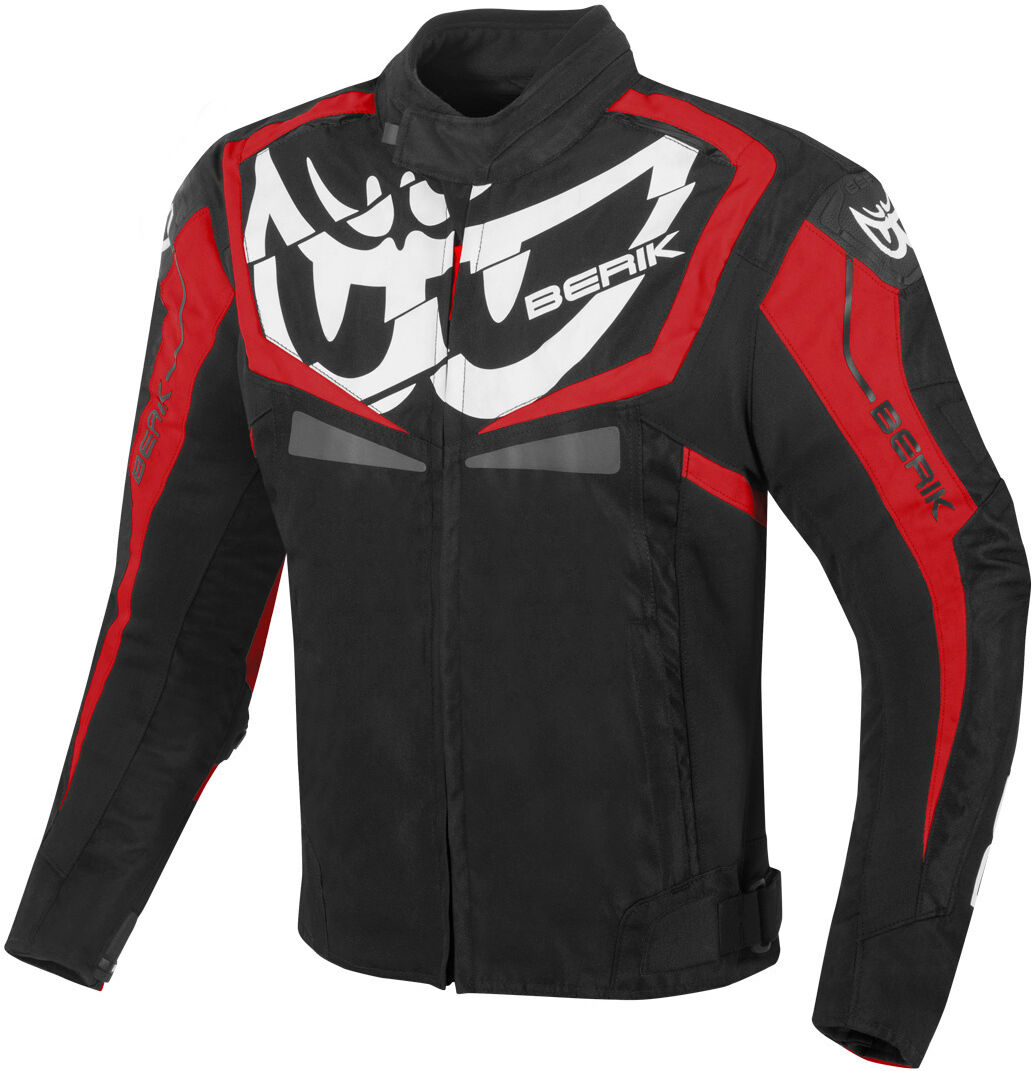 Berik Radic Evo Chaqueta textil impermeable para motocicletas - Negro Rojo (54)