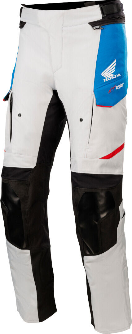 Alpinestars Honda Andes v3 Drystar Pantalones textiles para motocicletas - Gris Azul (M)