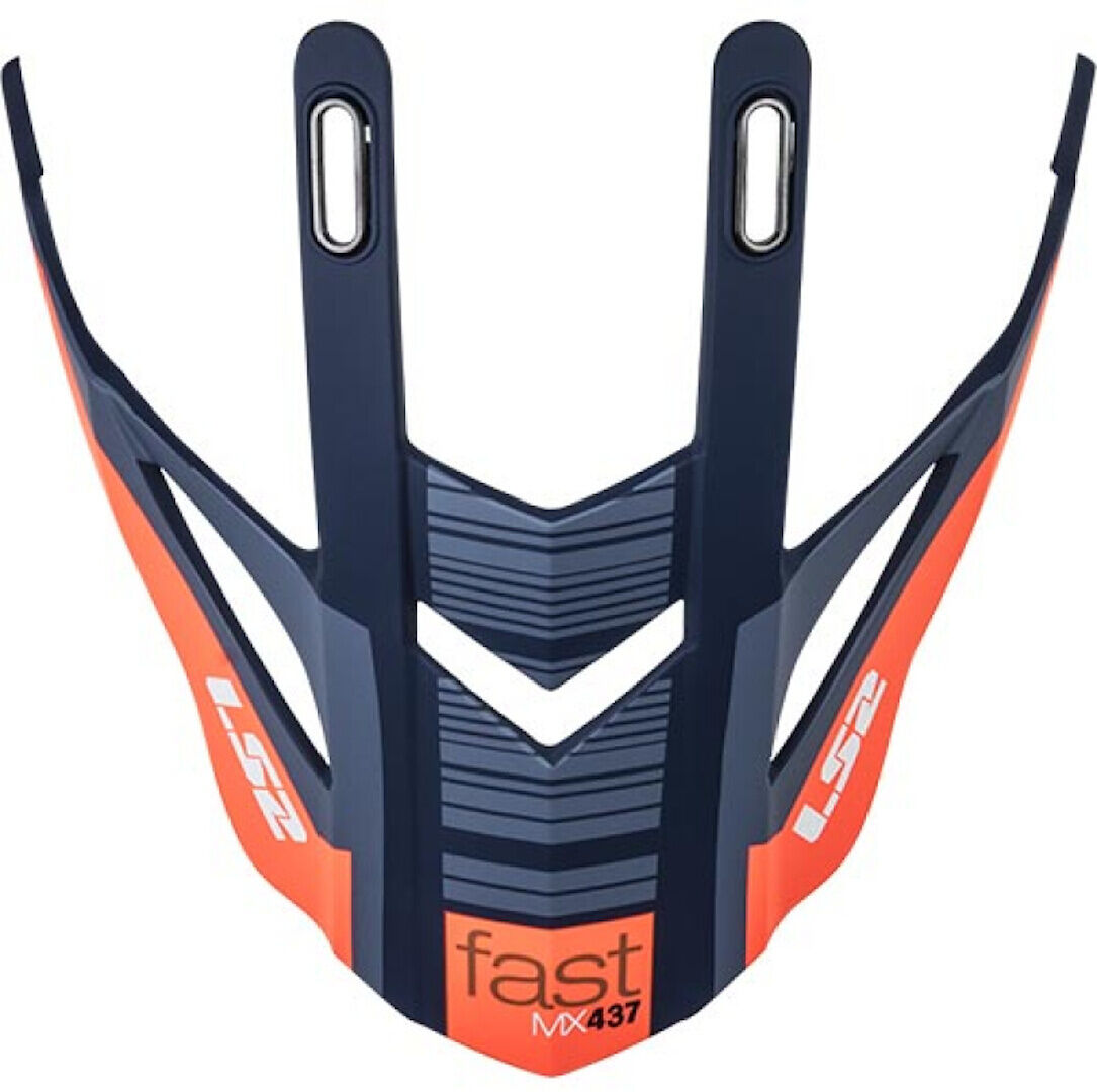 LS2 MX437 Fast Evo Pico del casco - Azul Naranja (un tamaño)