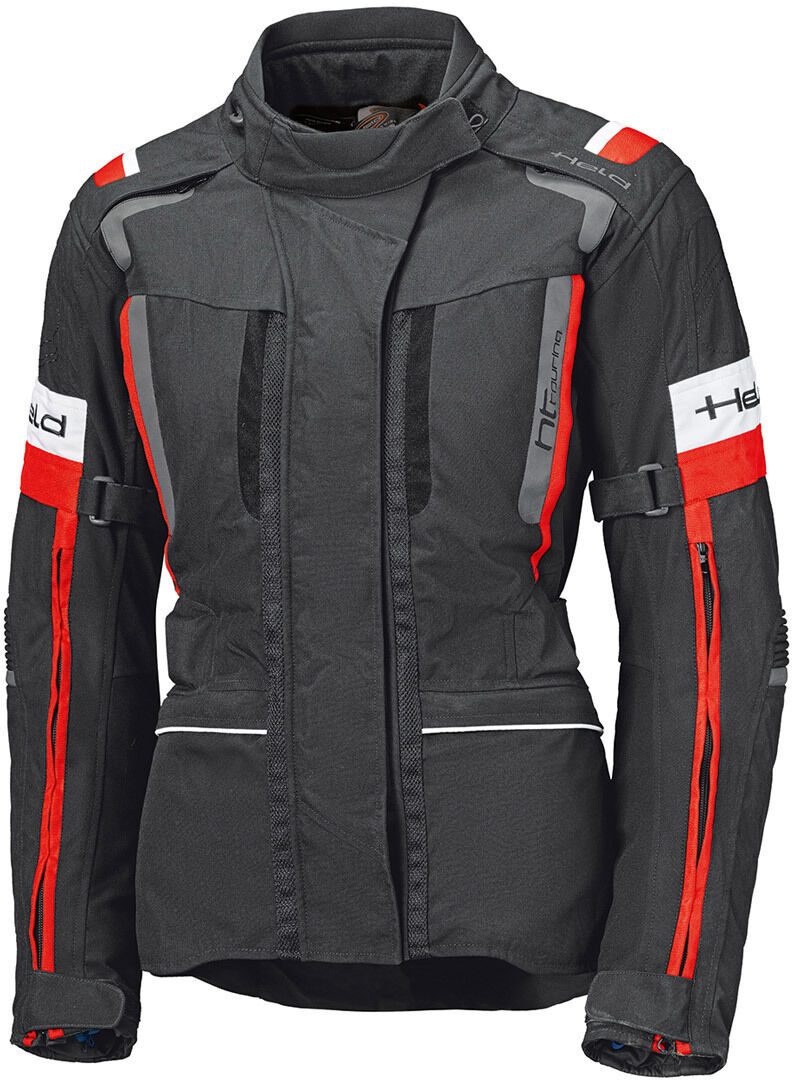 Held 4-Touring II Chaqueta textil para motocicletas para damas - Negro Rojo (M)