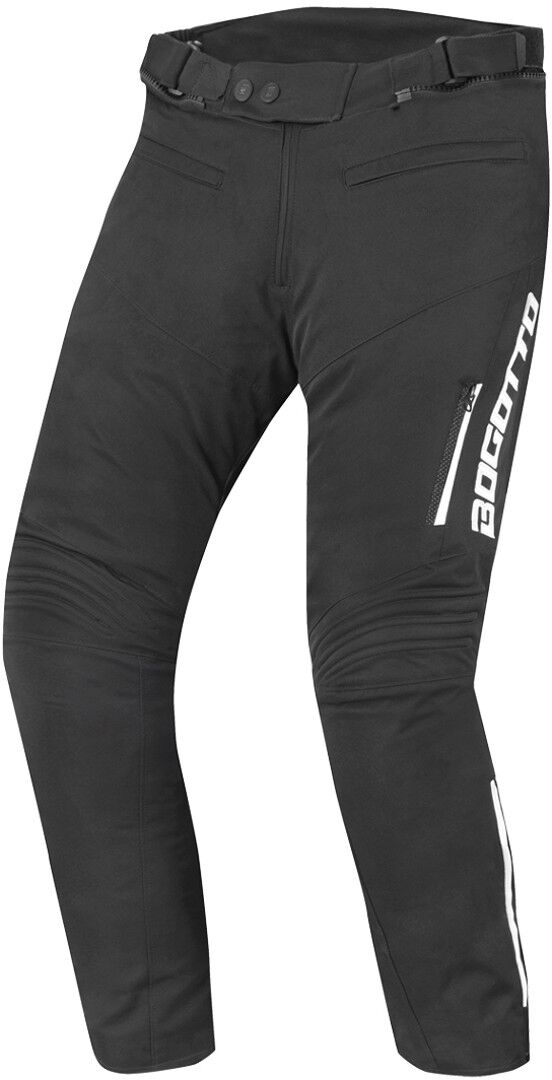 Bogotto Sparrow Pantalones textiles impermeables para motocicletas - Negro Blanco (M)