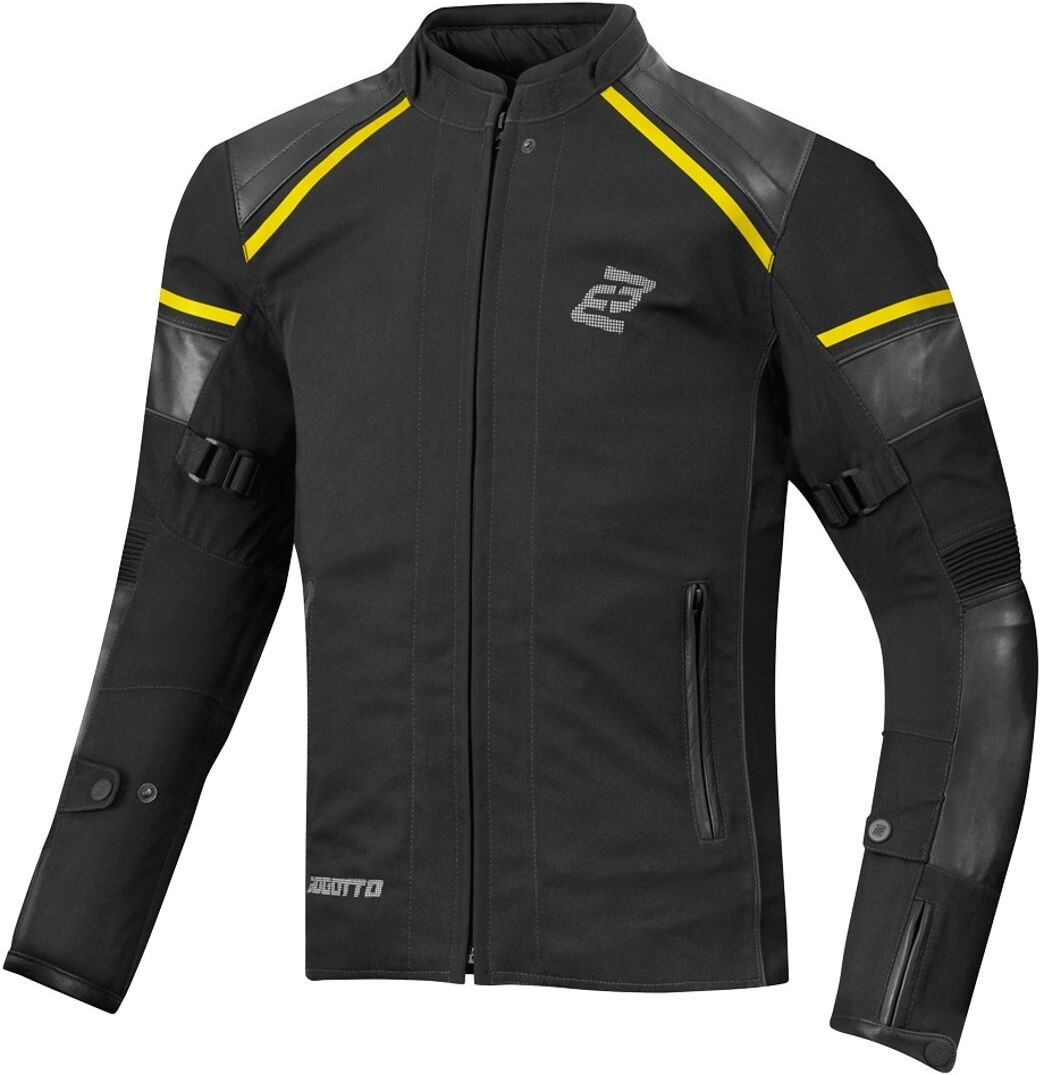 Bogotto Blizzard-X chaqueta textil impermeable para motocicletas - Negro Amarillo (S)