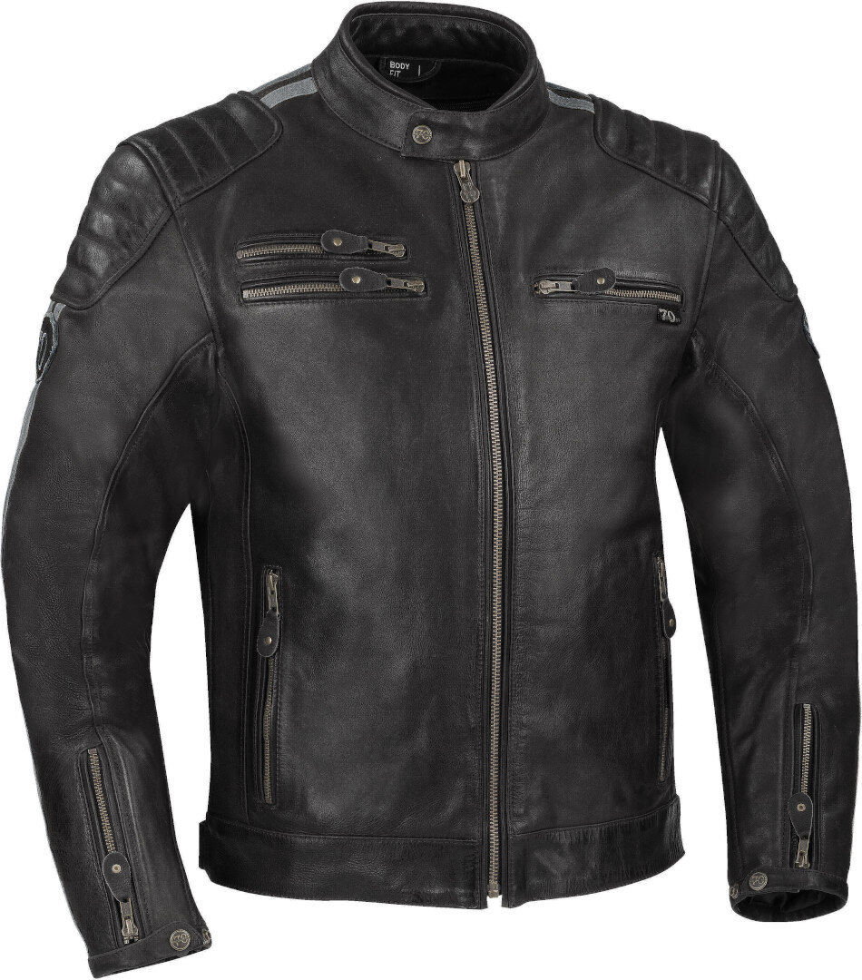 Segura Ventura Chaqueta de cuero de motocicleta - Negro (L)