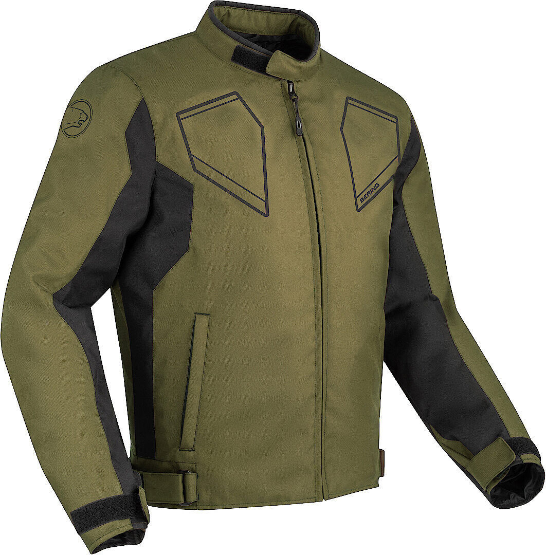 Bering Asphalt Chaqueta textil de la motocicleta - Verde Marrón (4XL)