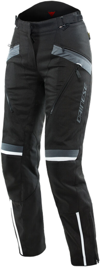 Dainese Tempest 3 D-Dry Pantalones textiles de motocicleta para damas - Negro Gris (42)