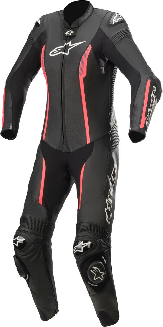 Alpinestars Stella Missile V2 Traje de cuero de una pieza para damas de motocicleta - Negro Rosa (42)