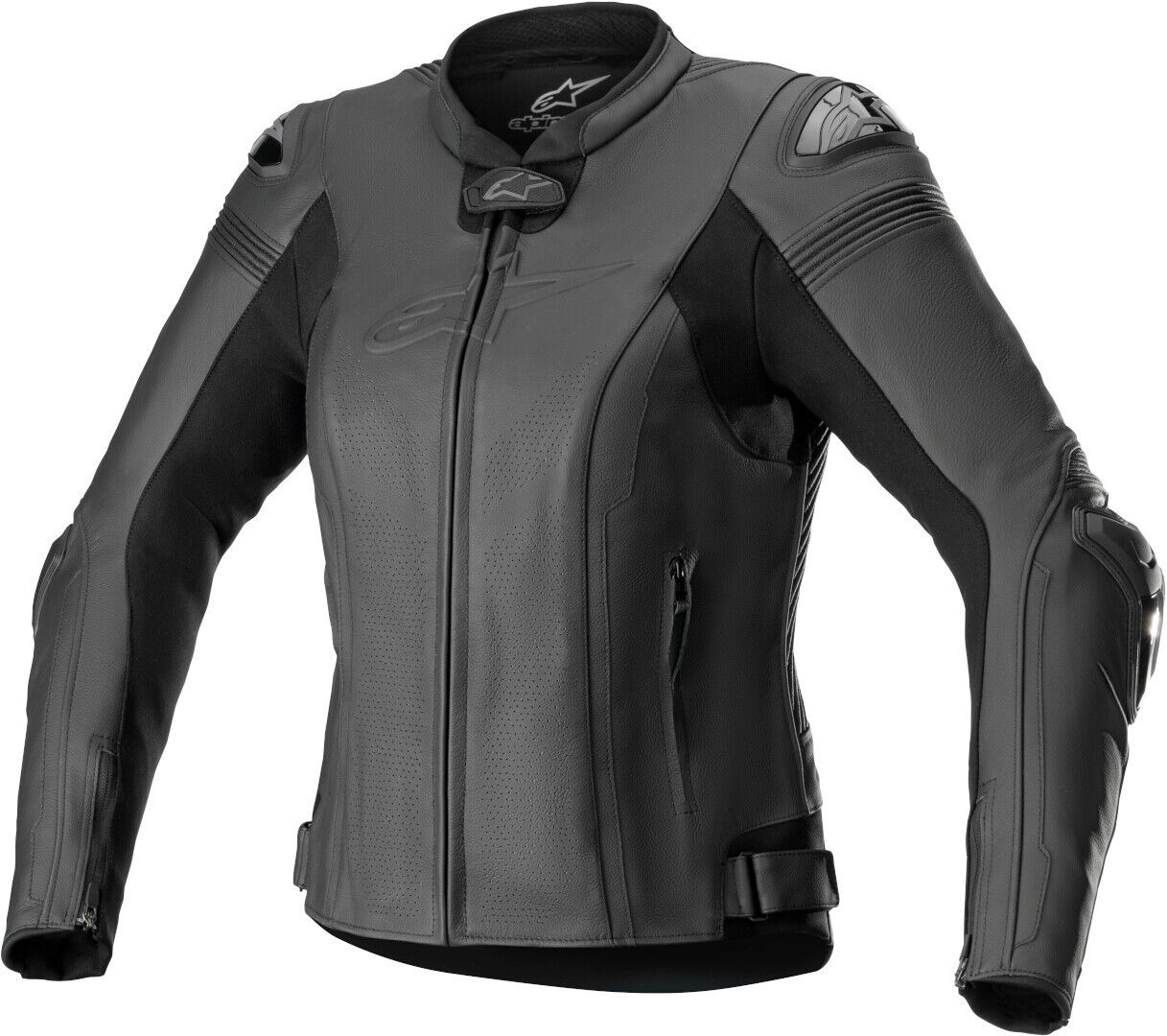 Alpinestars Stella Missile V2 Chaqueta de cuero para damas de motocicleta - Negro (42)