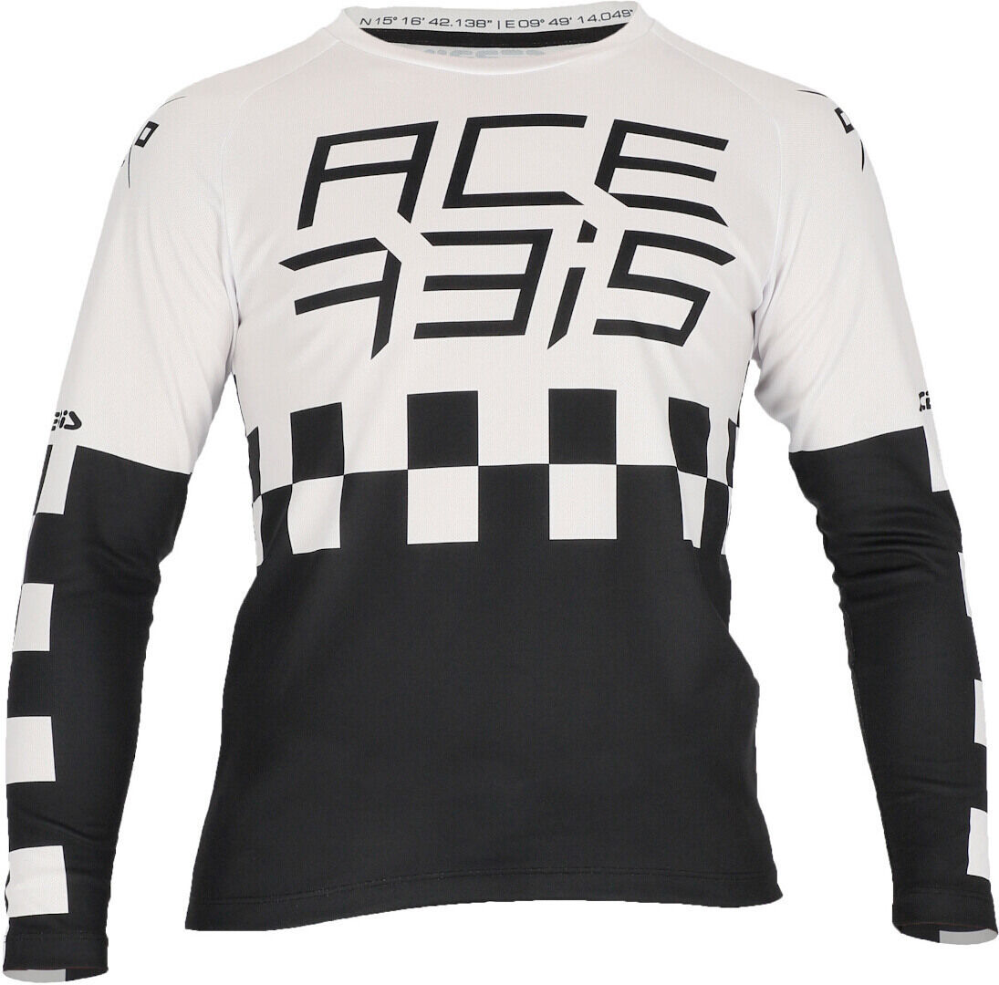 Acerbis MX J-Kid Camiseta de Motocross para niños - Negro Blanco
