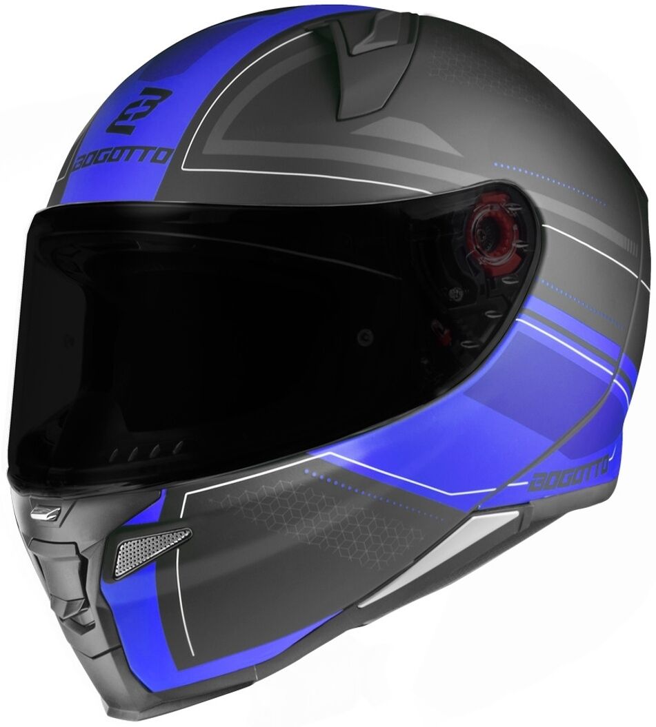 Bogotto FF110 Cinder Casco - Negro Azul (L)