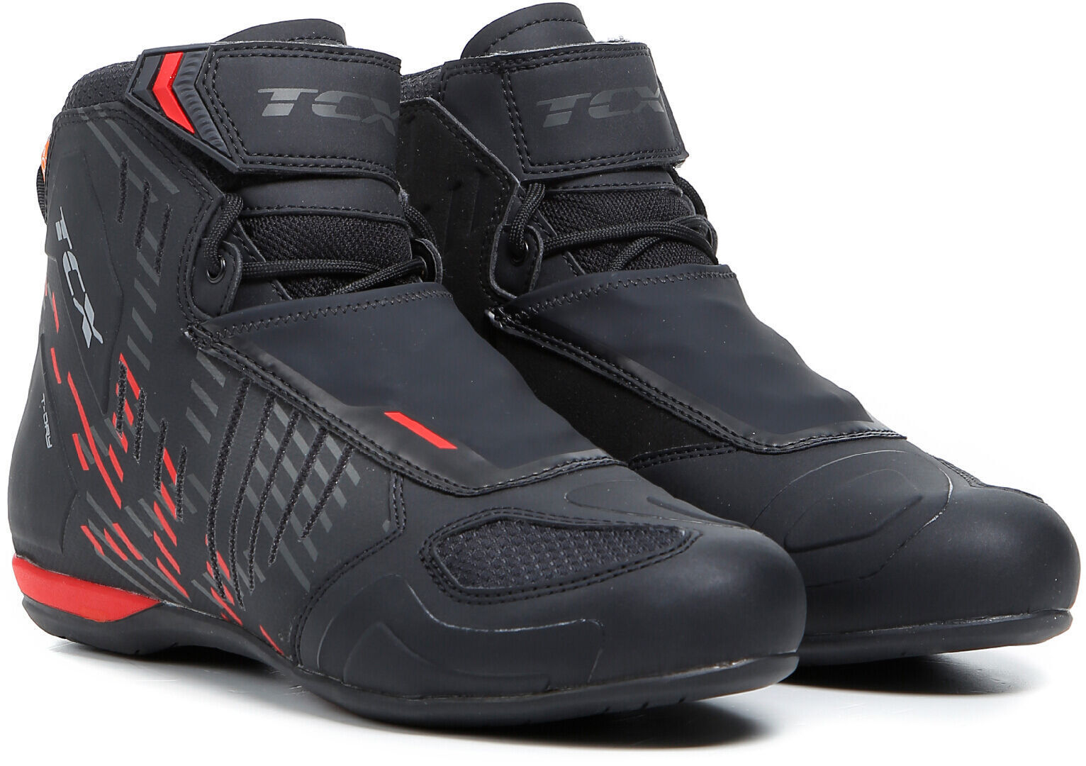 TCX RO4D WP Zapatos de motocicleta - Negro Rojo (42)