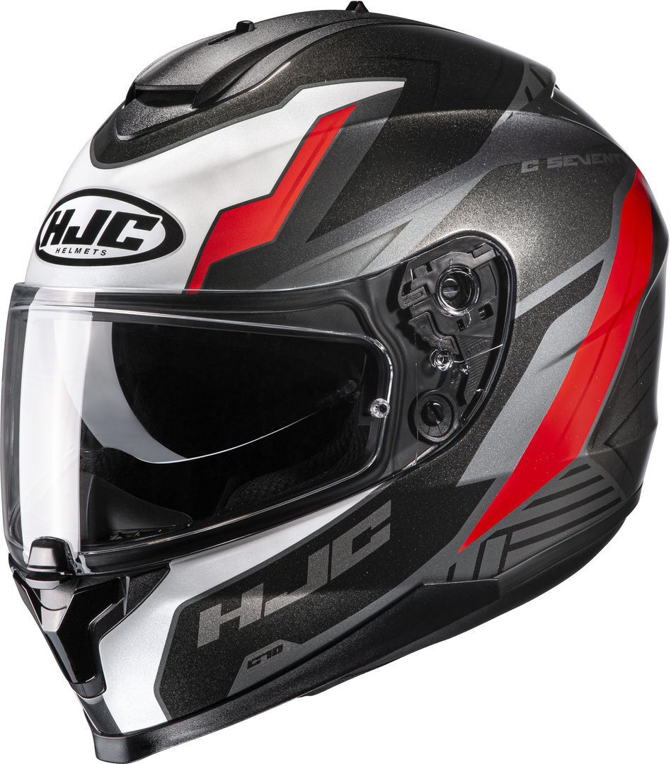 HJC C70 Silon Casco - Negro Gris Rojo