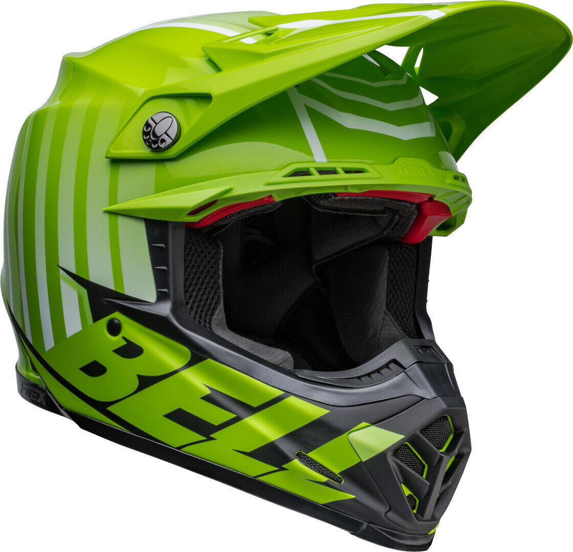 Bell Moto-9S Flex Sprint Casco de motocross - Negro Verde (XL)