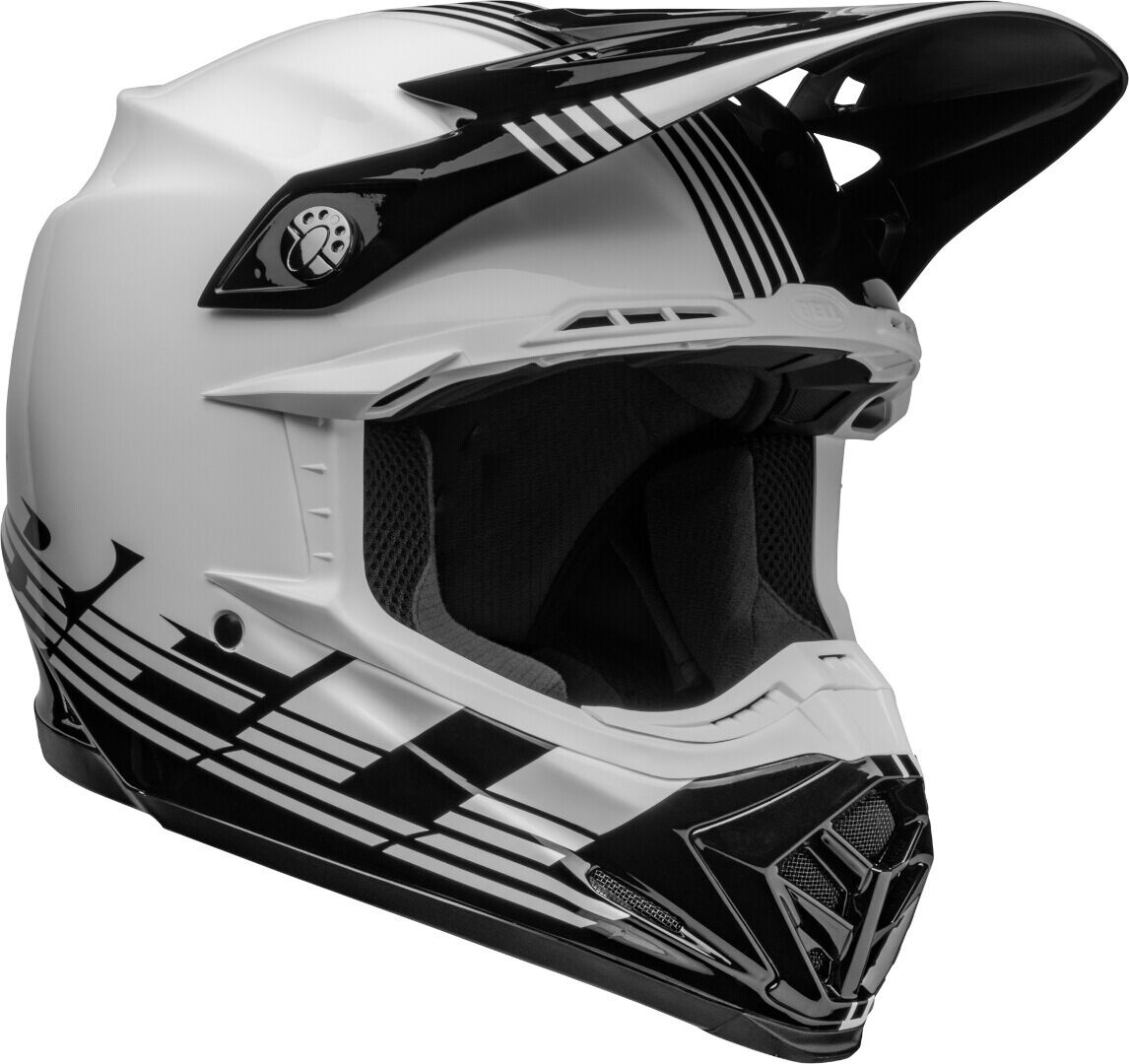 Bell Moto-9 MIPS Louver Casco de motocross - Negro Blanco (XL)