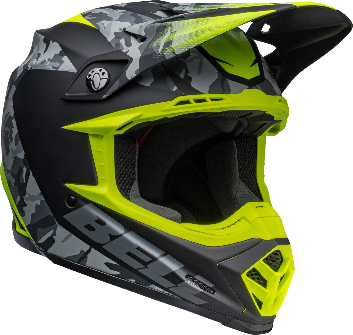 Bell Moto-9 MIPS Venom Casco de motocross - Negro Amarillo (L)