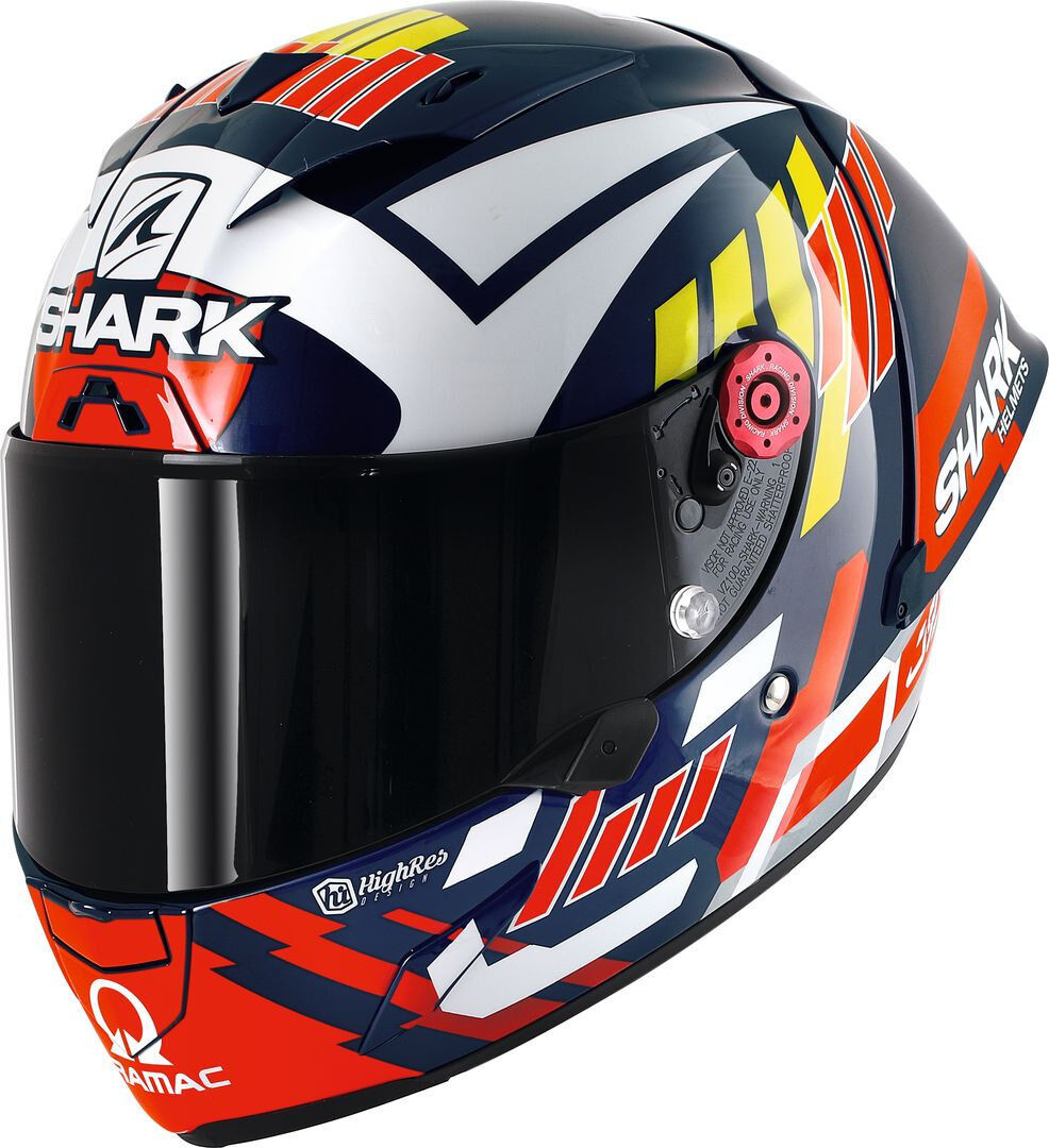 Shark Race-R Pro GP Replica Zarco Signature Casco - Blanco Rojo Azul