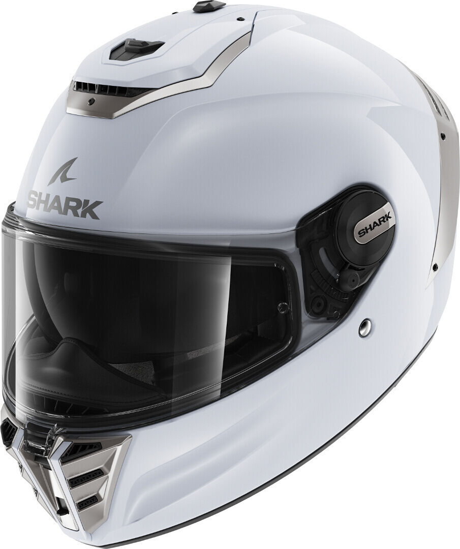 Shark Spartan RS Blank Casco - Blanco Plata (M)