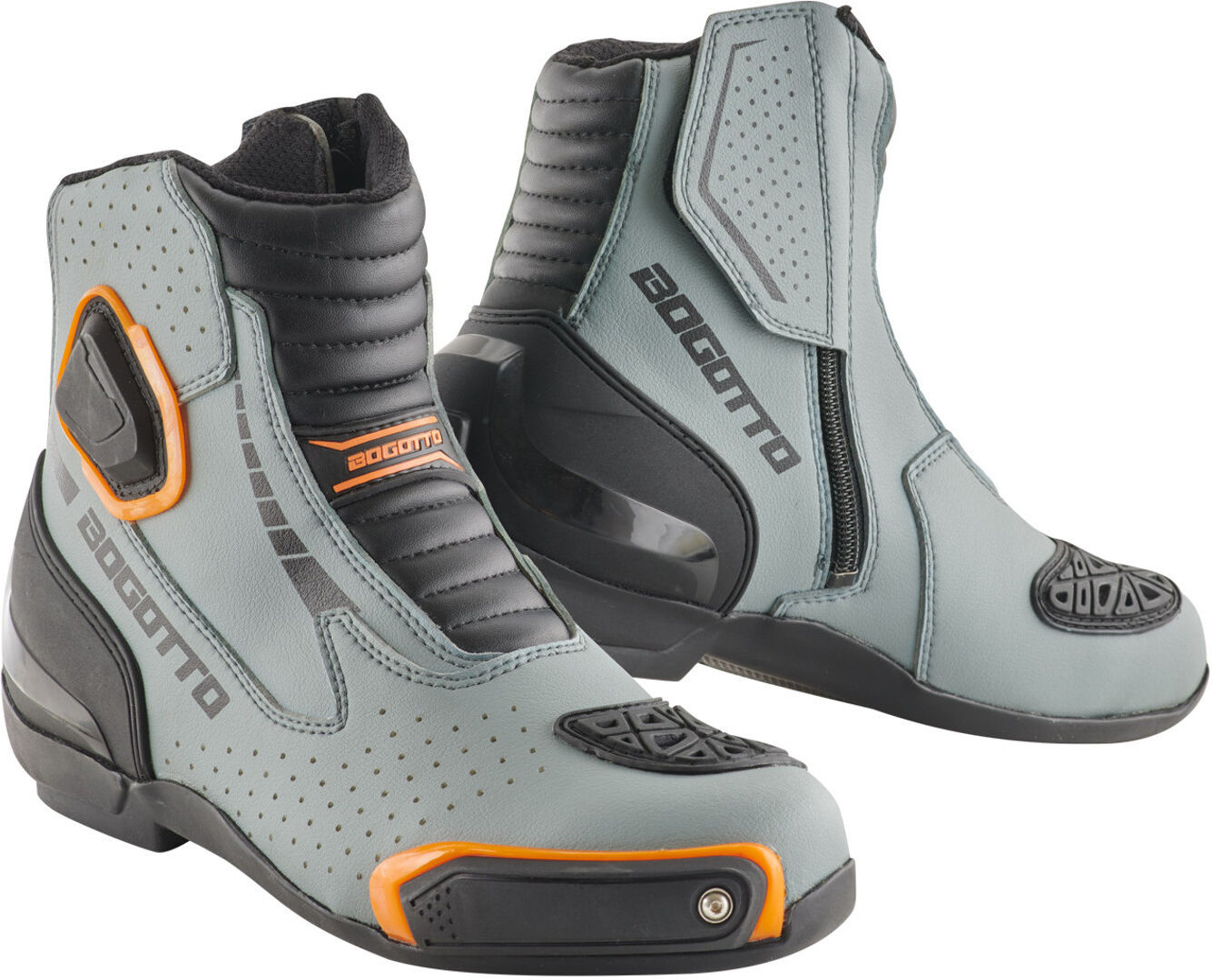 Bogotto Cartagena Botas de moto perforadas - Negro Gris Naranja (48)