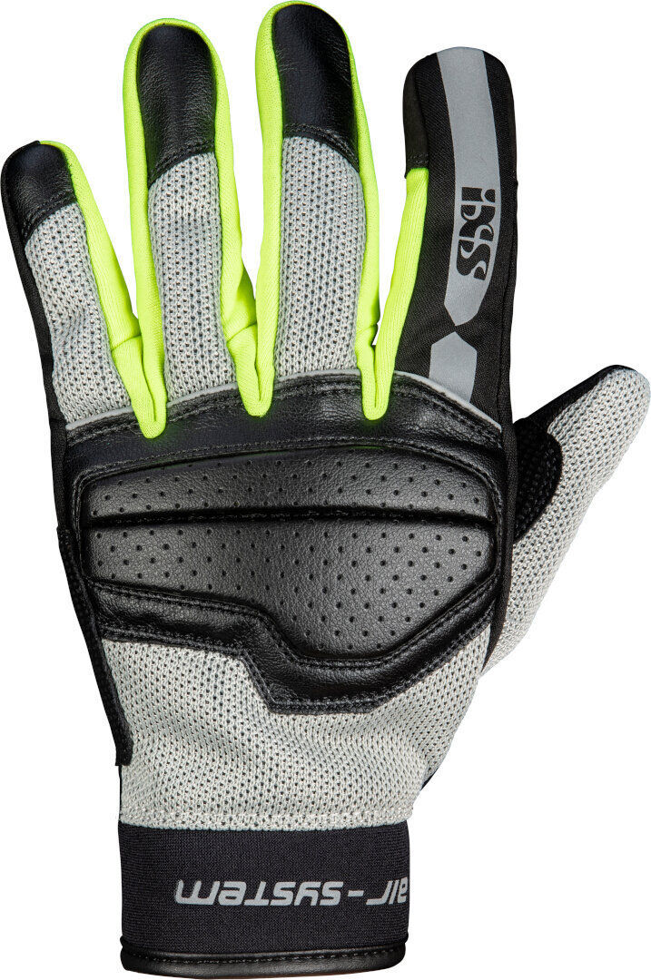 IXS Evo-Air Guantes de motocicleta para damas - Negro Gris Amarillo (M)