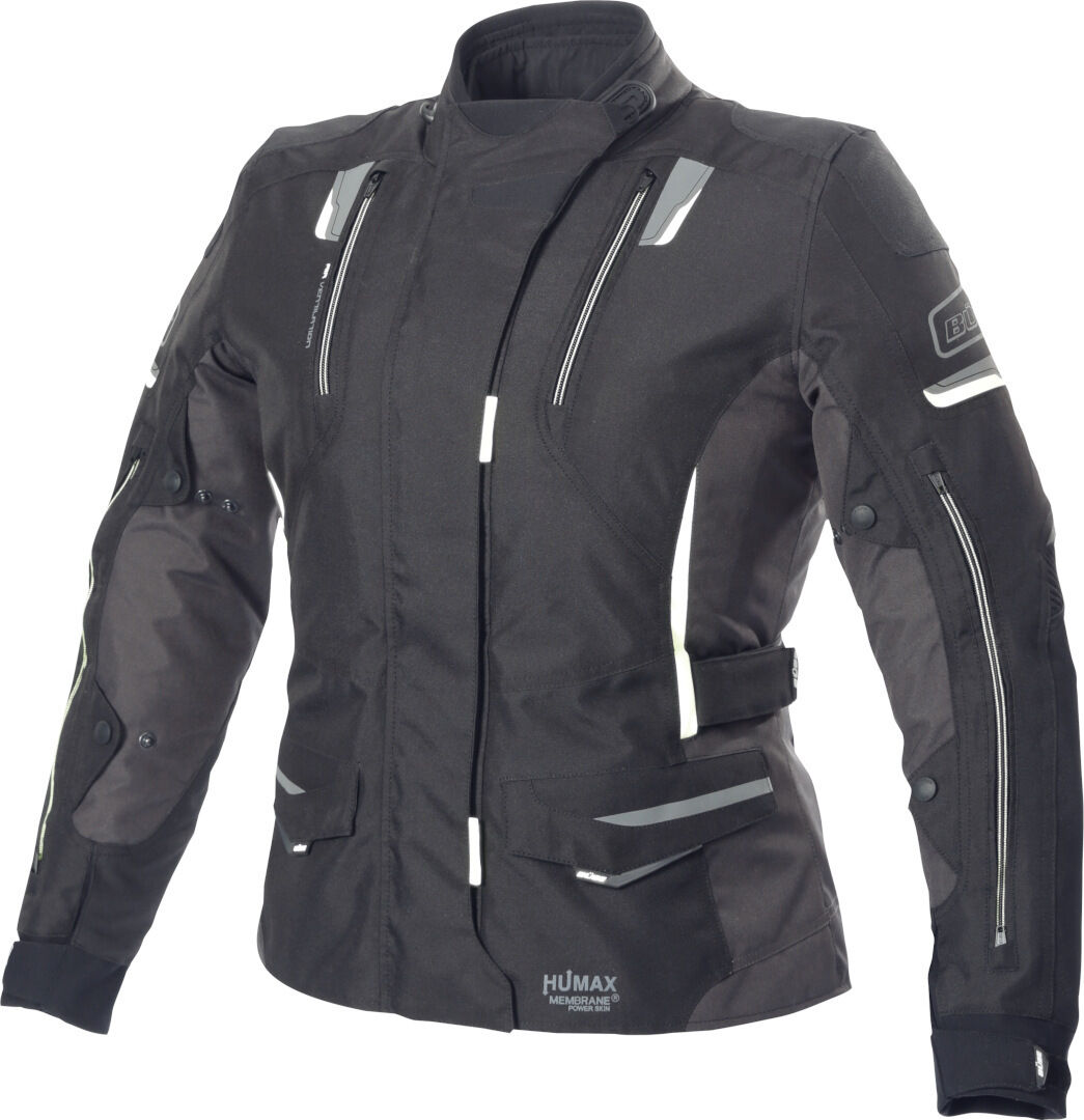 Büse Jana Chaqueta textil para motocicletas para damas - Negro Gris Blanco (48)