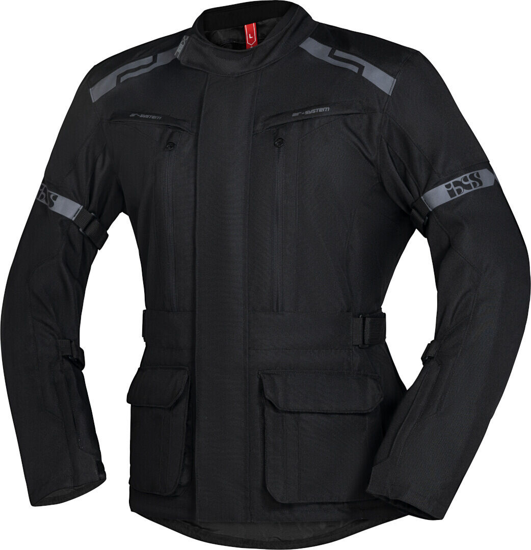 IXS Evans-ST 2.0 Chaqueta textil impermeable para motocicleta touring - Negro (XS)