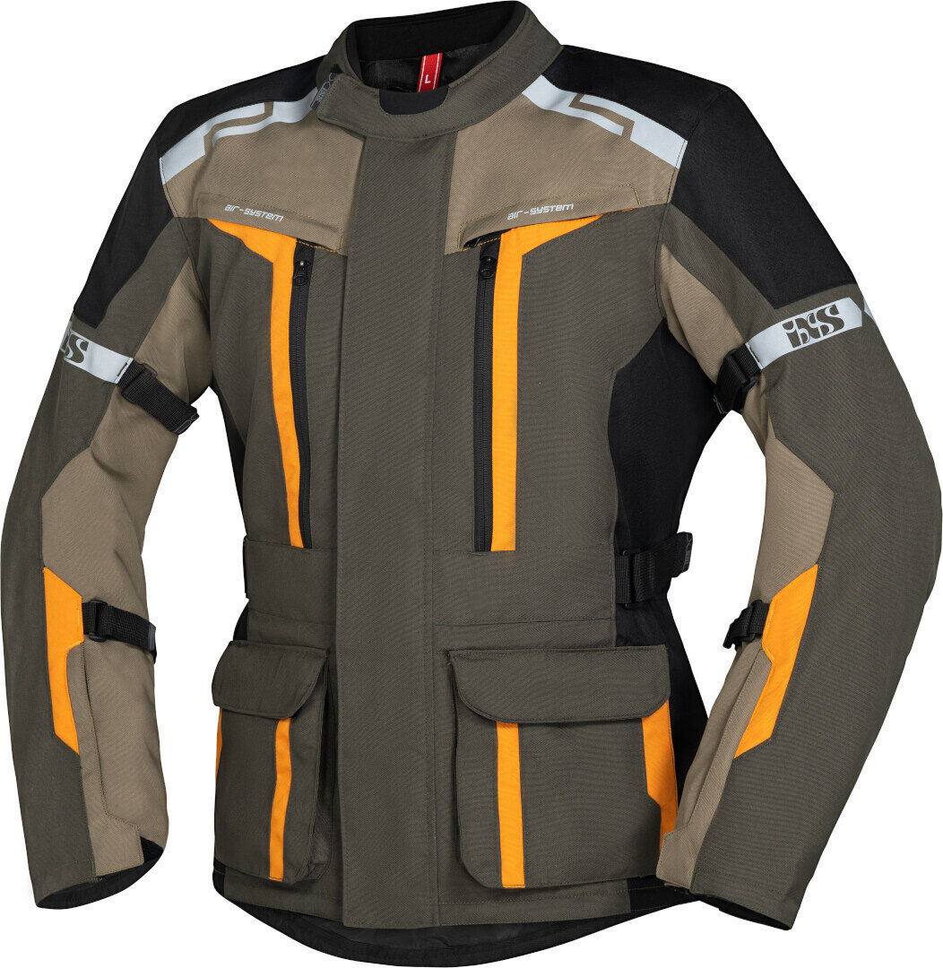 IXS Evans-ST 2.0 Chaqueta textil impermeable para motocicleta touring - Verde (XL)