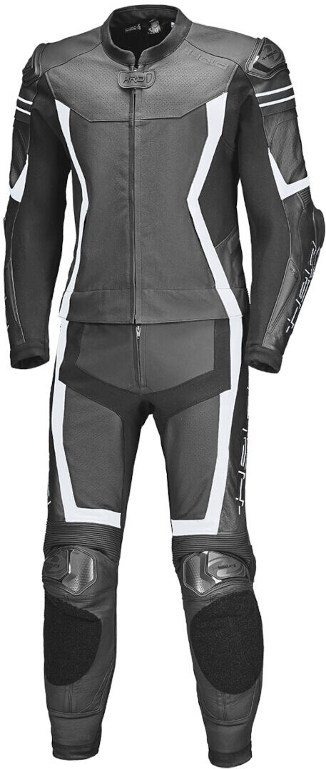 Held Street-Rocket Pro Traje de cuero para motocicleta de 2 piezas - Negro Blanco (2XL 52 26)