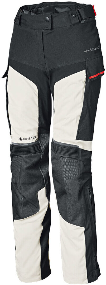 Held Karakum Pantalones textiles para motocicletas para damas - Negro Gris (L)