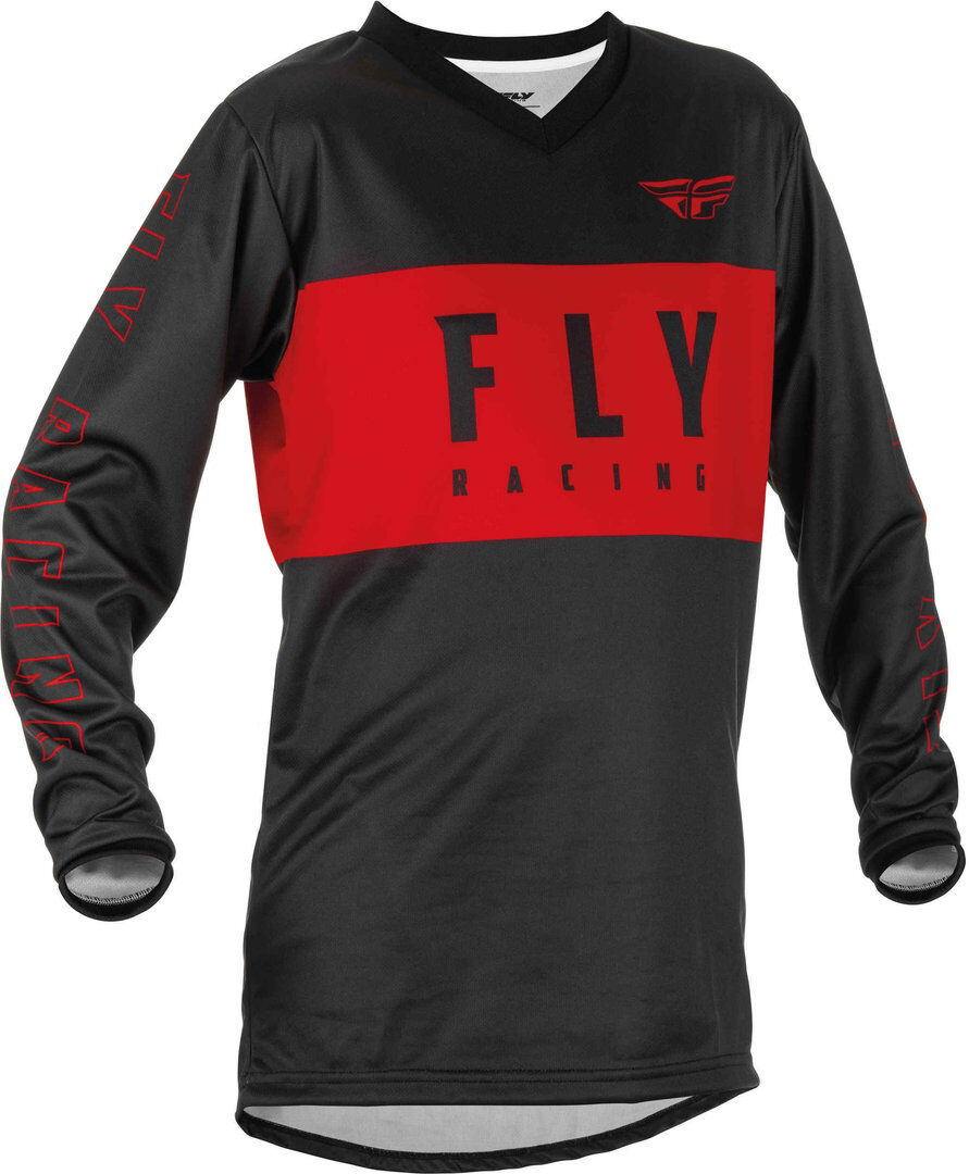 FLY Racing F-16 Jersey Juvenil - Negro Rojo (XL)