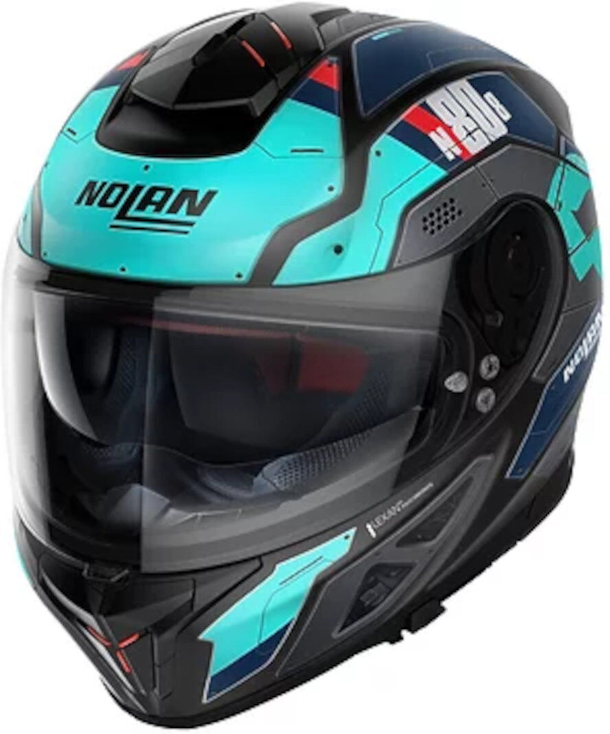 Nolan N80-8 Starscream N-Com Casco - Negro Azul (2XS 53 54)