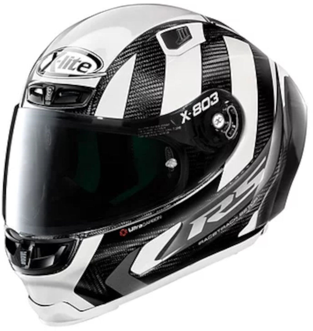 X-Lite X-803 RS Ultra Carbon Wheelie Casco - Negro Blanco (XS)