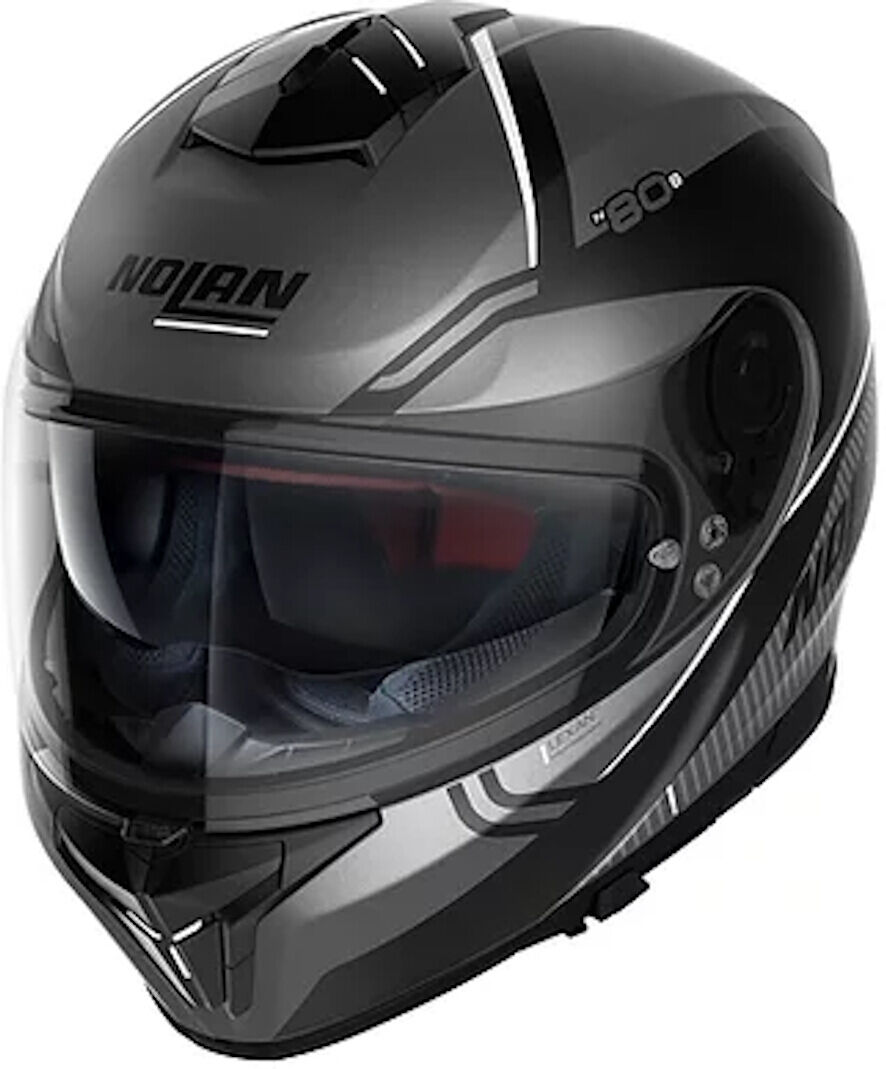 Nolan N80-8 Astute N-Com Casco - Gris Blanco (XL)