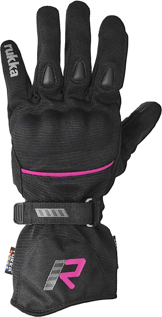 Rukka Virve 2.0 GTX Guantes de motocicleta para damas - Negro Rosa (S M)