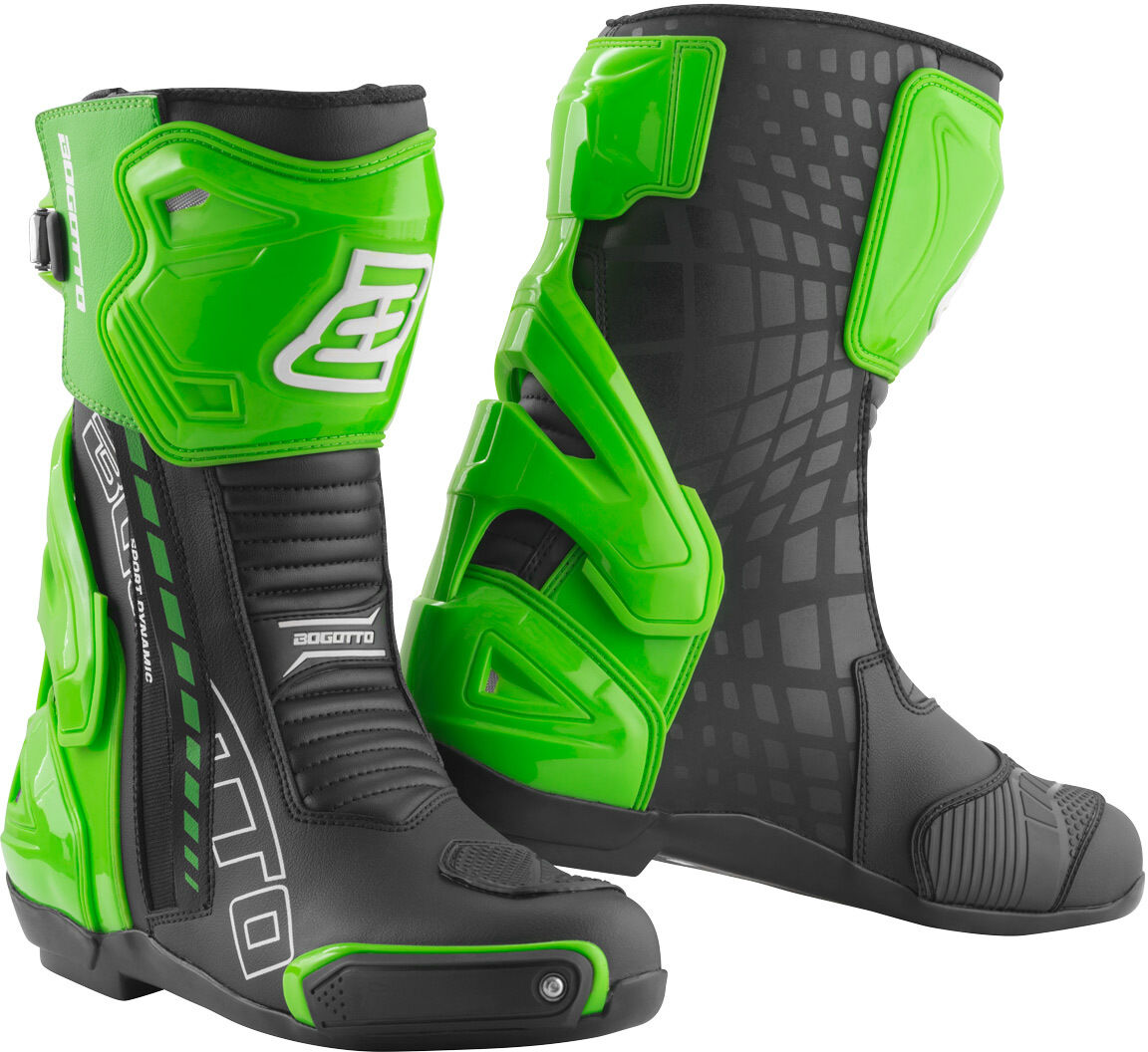 Bogotto Donington Botas de moto - Negro Verde (45)