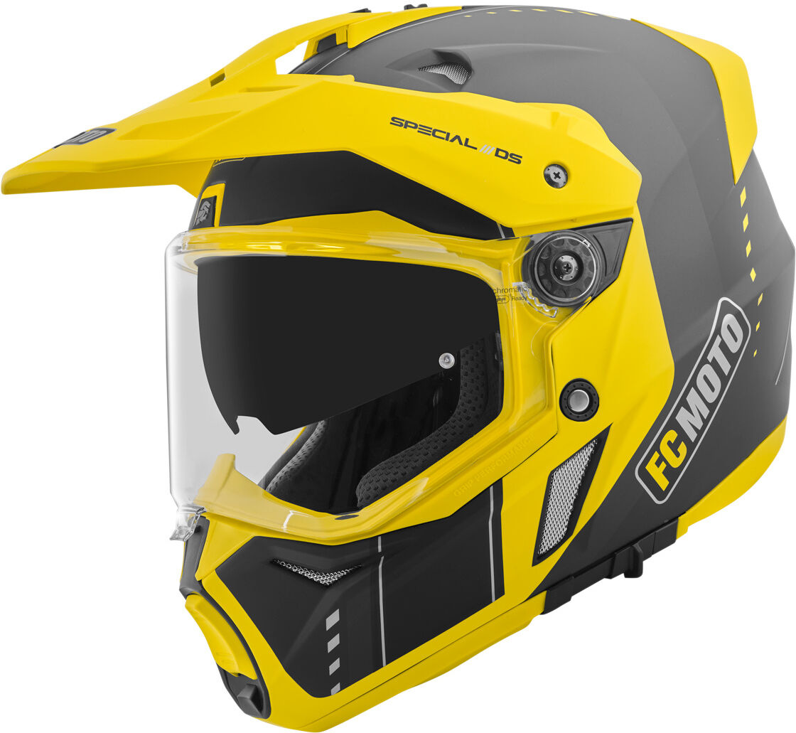 FC-Moto Merkur Pro Air Casco de enduro - Negro Amarillo