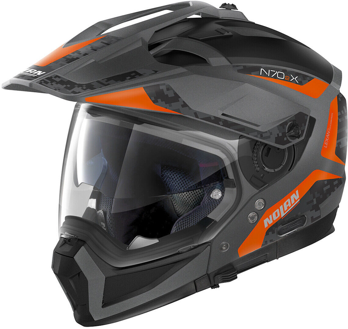 Nolan N70-2 X Torpedo N-Com Casco - Negro Naranja (XS)