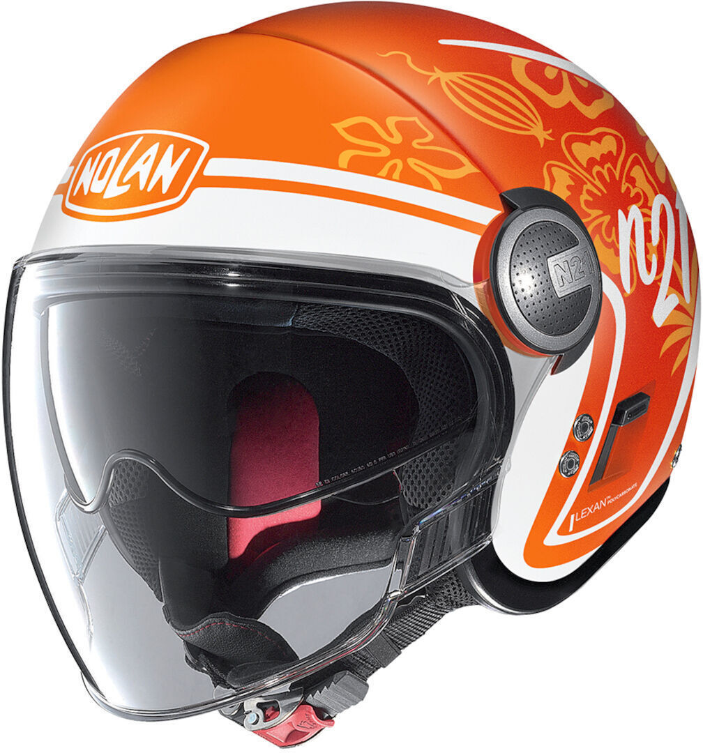 Nolan N21 Visor Playa Casco Jet - Naranja (M)