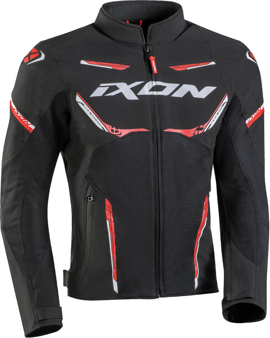 Ixon Striker Air Chaqueta textil para motocicleta - Negro Blanco Rojo (3XL)