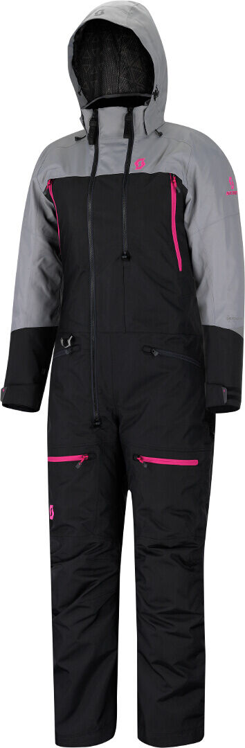 Scott Roop Dryo Ladies One Piece Traje de moto de nieve de una pieza - Negro Gris (M)