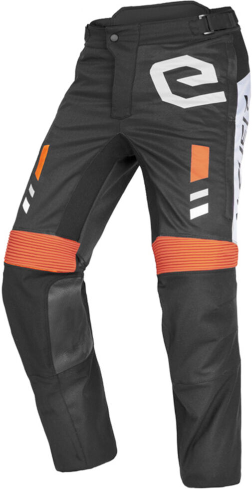 Eleveit Mud Maxi Pantalones textiles para motocicleta - Negro Naranja (38)