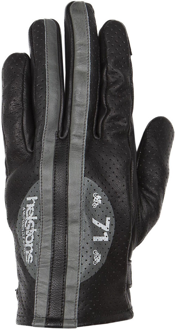 Helstons Record Air Guantes de moto de verano - Negro Gris (XL)