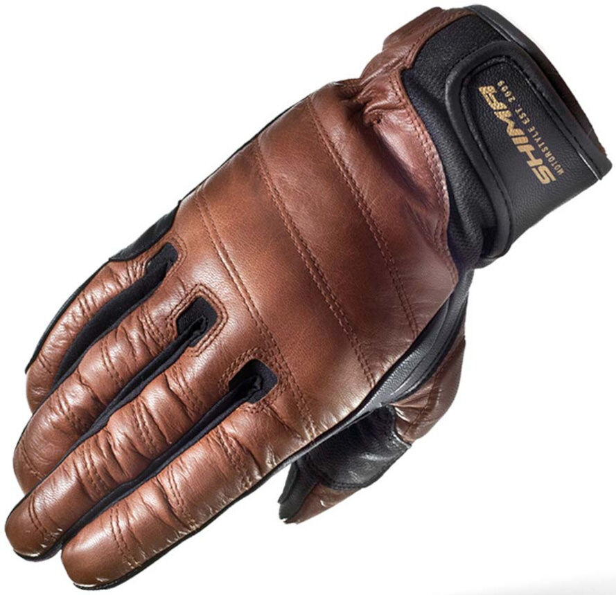 SHIMA Revolver Guantes de moto - Negro Marrón (2XL)