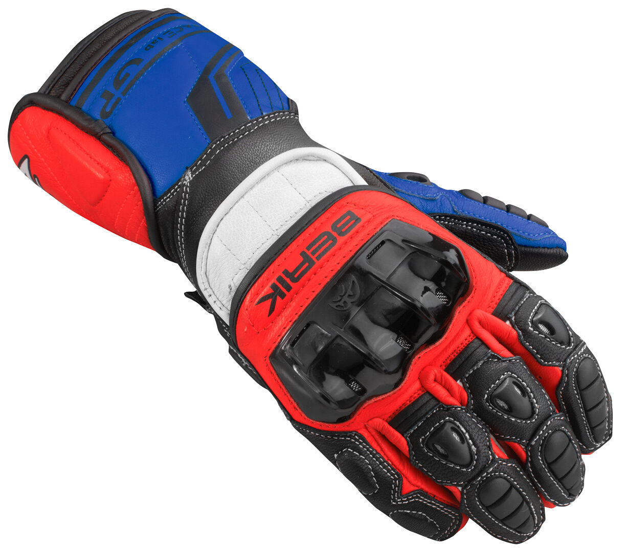 Berik Track Pro Guantes de motocicleta - Negro Rojo Azul (S)