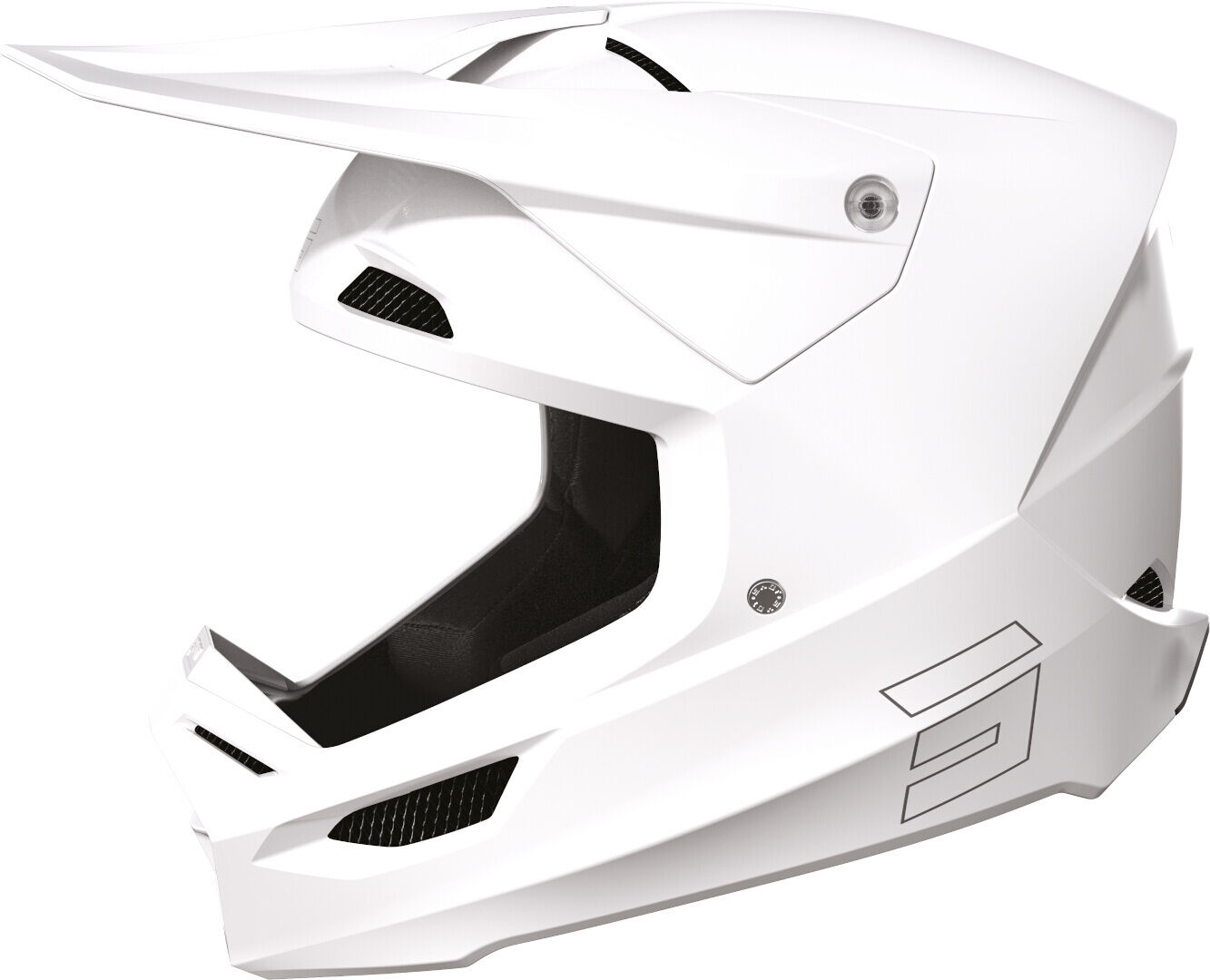 Shot Race Solid Casco de motocross - Blanco (XS)